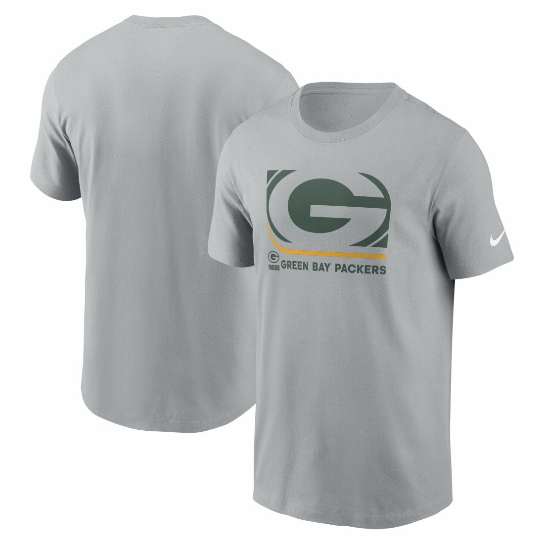 Green Bay Packers Lockup Essential T-Shirt - Gray - Nike