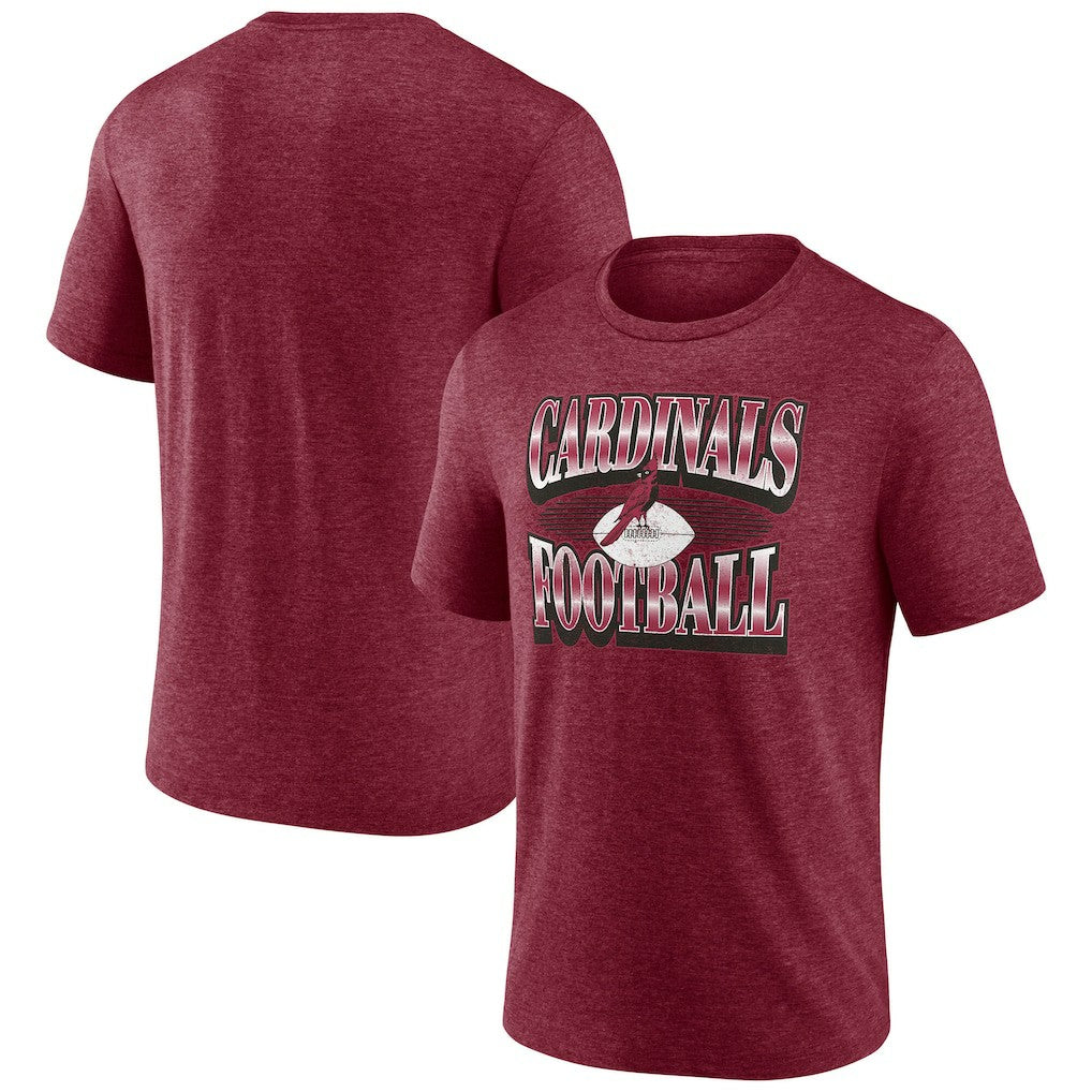 Arizona Cardinals Extreme Tackle Tri-Blend T-Shirt - Heather Cardinal - Fanatics