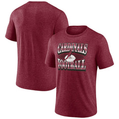 Arizona Cardinals Extreme Tackle Tri-Blend T-Shirt - Heather Cardinal - Fanatics