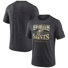 New Orleans Saints Extreme Tackle Tri-Blend T-Shirt - Heather Charcoal - Fanatics