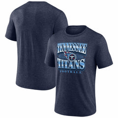 Tennessee Titans Extreme Tackle Tri-Blend T-Shirt - Heather Navy - Fanatics
