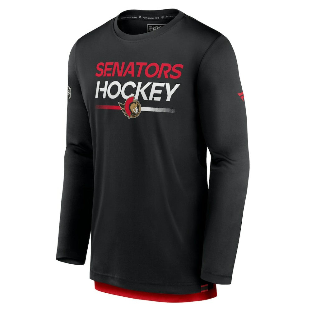 Ottawa Senators Fanatics Authentic Pro Tech Long Sleeve T-Shirt - Black | Fanatics online