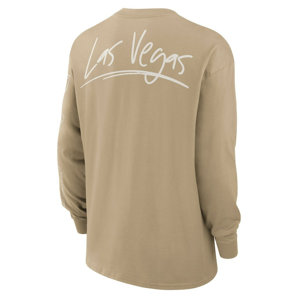 Las Vegas Raiders Essential Statement Max90 Long Sleeve T-Shirt - Tan - Nike