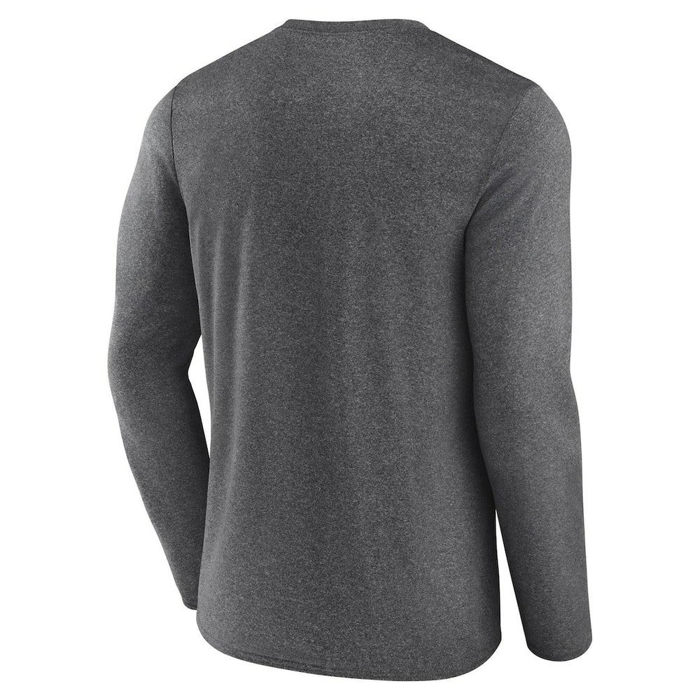 Las Vegas Raiders Fundamentals Long Sleeve T-Shirt - Heather Charcoal - Fanatics