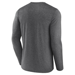 Las Vegas Raiders Fundamentals Long Sleeve T-Shirt - Heather Charcoal - Fanatics