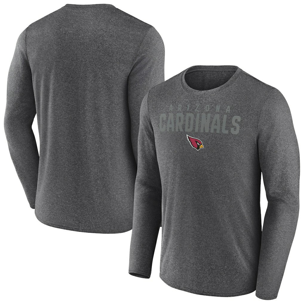 Arizona Cardinals Blackout Long Sleeve T-Shirt - Heather Charcoal - Fanatics