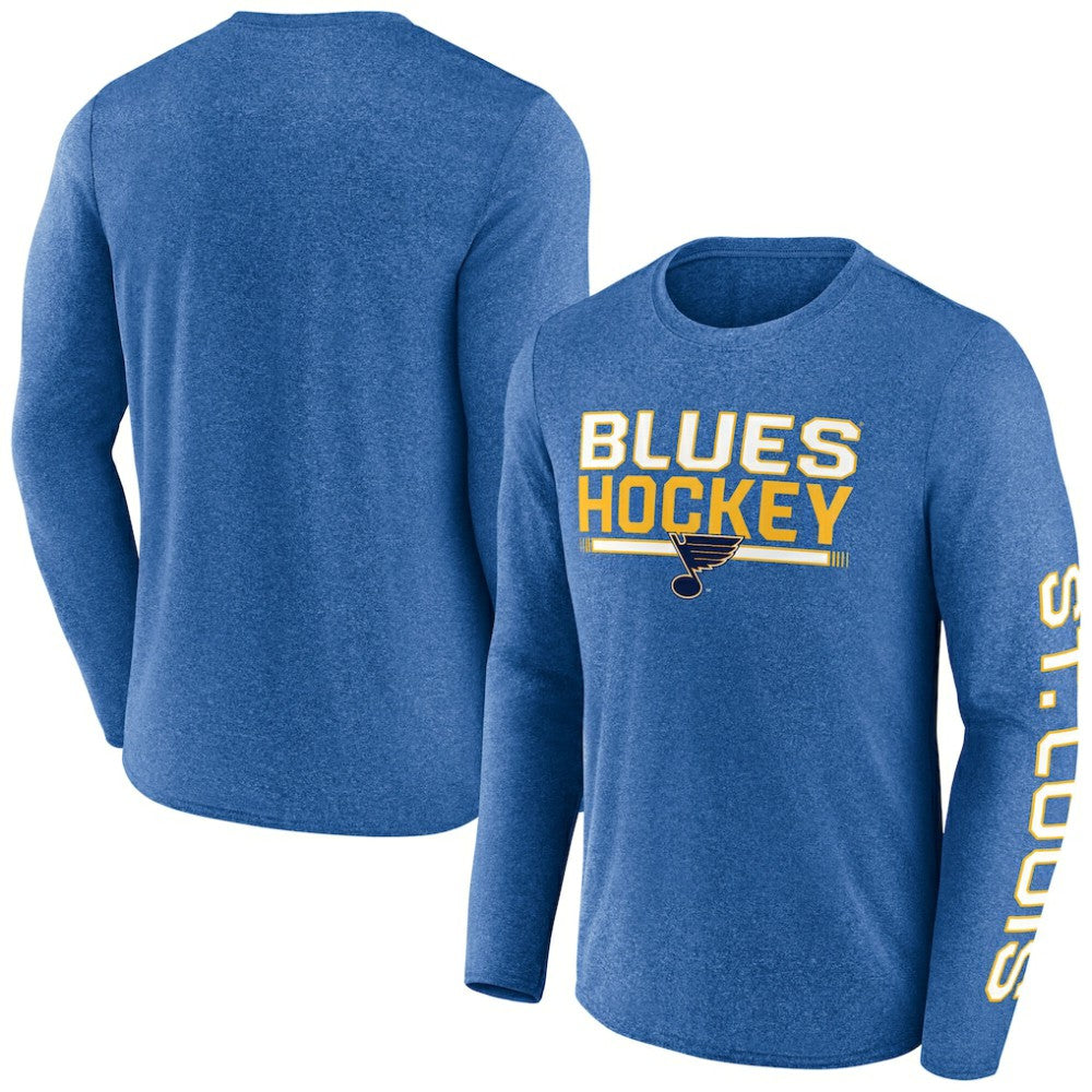 St. Louis Blues Fanatics Sweep Iconic Synthetic Long Sleeve T-Shirt - Heather Blue | Fanatics sale