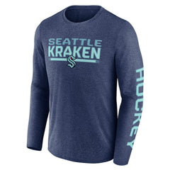 Seattle Kraken Fanatics Sweep Iconic Synthetic Long Sleeve T-Shirt - Heather Deep Sea Blue | Fanatics online