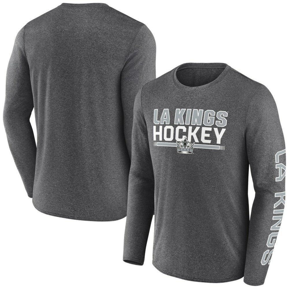 Los Angeles Kings Fanatics Sweep Iconic Synthetic Long Sleeve T-Shirt - Heather Charcoal | Fanatics discount