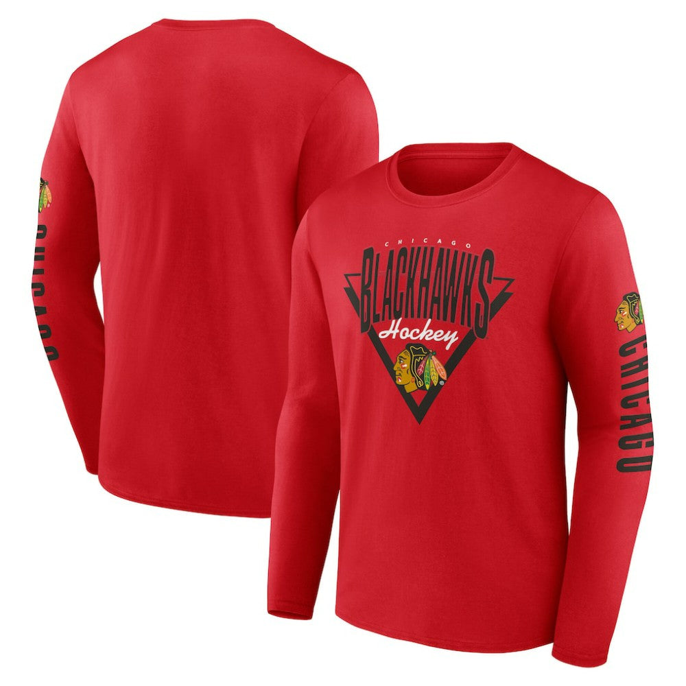 Chicago Blackhawks Fanatics Headline Long Sleeve T-Shirt - Red | Fanatics on sale