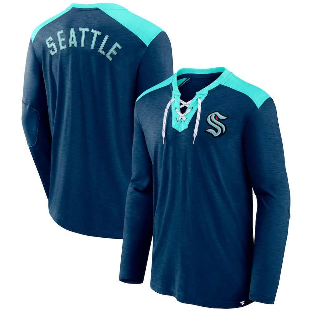 Seattle Kraken Fanatics Iconic Exclusive Long Sleeve T-Shirt - Deep Sea Blue | Fanatics sale