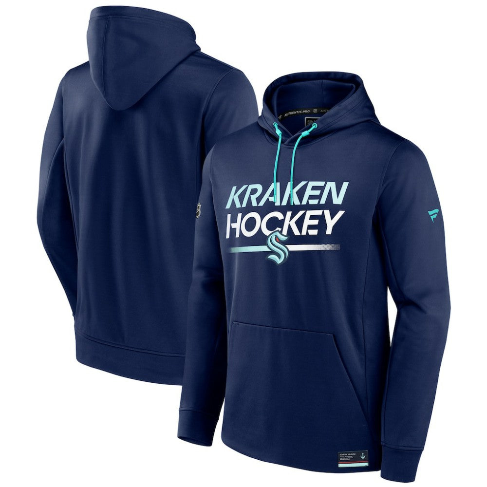Seattle Kraken Fanatics Authentic Pro Fleece Pullover Hoodie - Deep Sea Blue | Fanatics near me