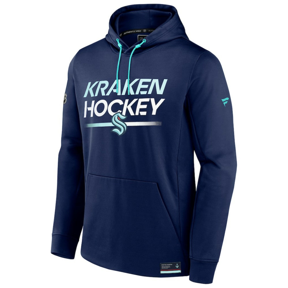 Seattle Kraken Fanatics Authentic Pro Fleece Pullover Hoodie - Deep Sea Blue | Fanatics near me