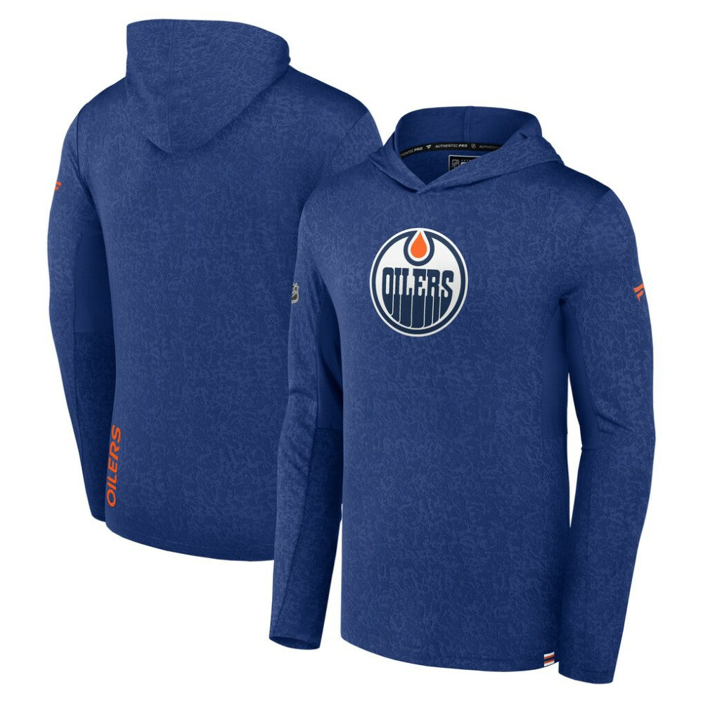 Edmonton Oilers Fanatics Authentic Pro Lightweight Pullover Hoodie - Royal | Fanatics Lifestyle