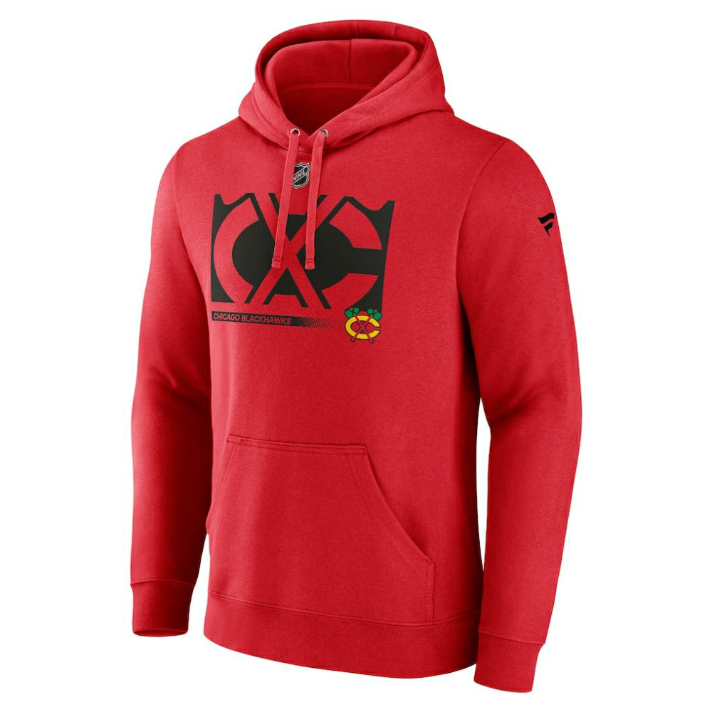 Chicago Blackhawks Fanatics Fleece Pullover Hoodie - Red | Fanatics Clearance