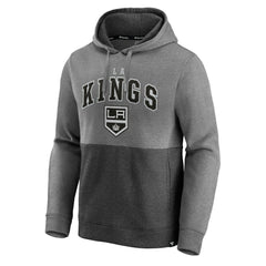 Los Angeles Kings Fanatics Block Party Signature Pullover Hoodie - Heather Gray/Heather Charcoal | Fanatics on sale