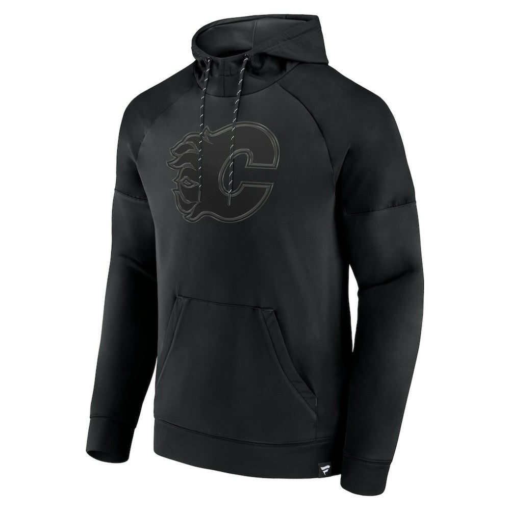Calgary Flames Fanatics Black Ice Defender Raglan Pullover Hoodie | Fanatics discount