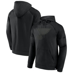 St. Louis Blues Fanatics Black Ice Defender Raglan Pullover Hoodie | Fanatics on sale