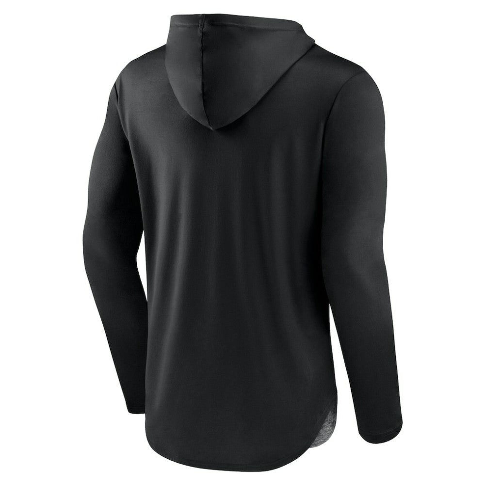 Seattle Kraken Fanatics Iconic Defender Pullover Hoodie - Black/Heather Charcoal | Fanatics on sale