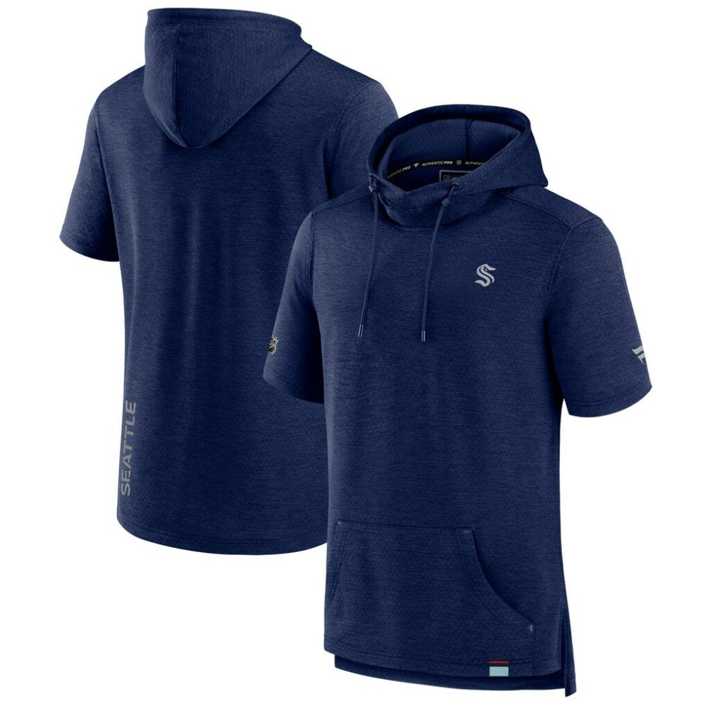 Seattle Kraken Fanatics Authentic Pro Pullover Hoodie - Heather Deep Sea Blue | Fanatics on sale