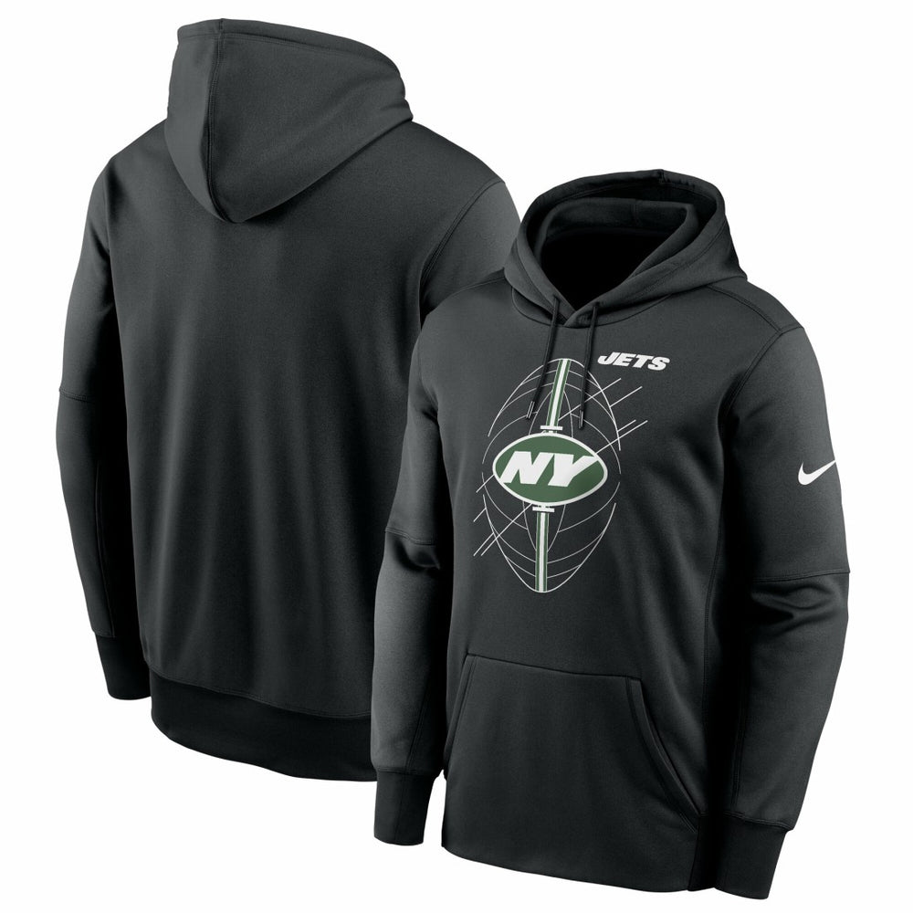 New York Jets Performance Fleece Pullover Hoodie - Black - Nike