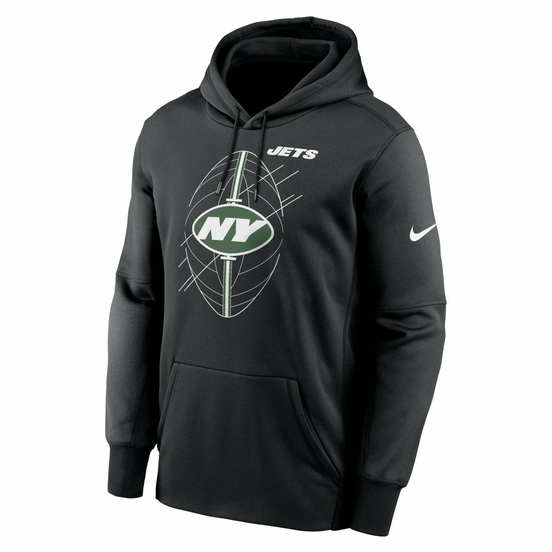 New York Jets Performance Fleece Pullover Hoodie - Black - Nike