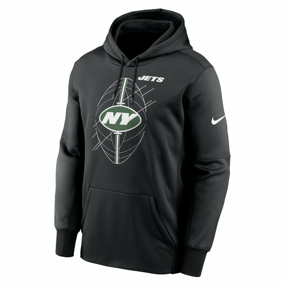 New York Jets Performance Fleece Pullover Hoodie - Black - Nike