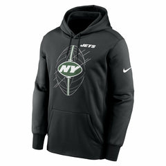 New York Jets Performance Fleece Pullover Hoodie - Black - Nike