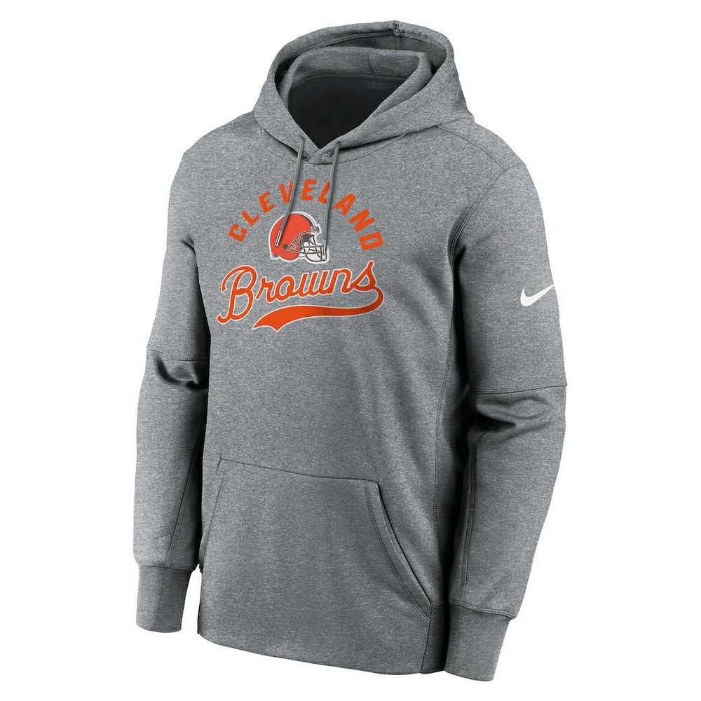 Cleveland Browns Performance Fleece Pullover Hoodie - Heather Gray - Nike