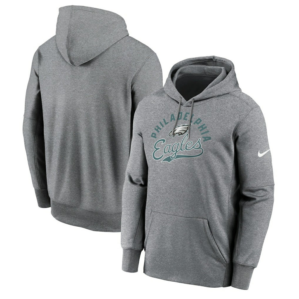 Philadelphia Eagles Performance Fleece Pullover Hoodie - Heather Gray - Nike