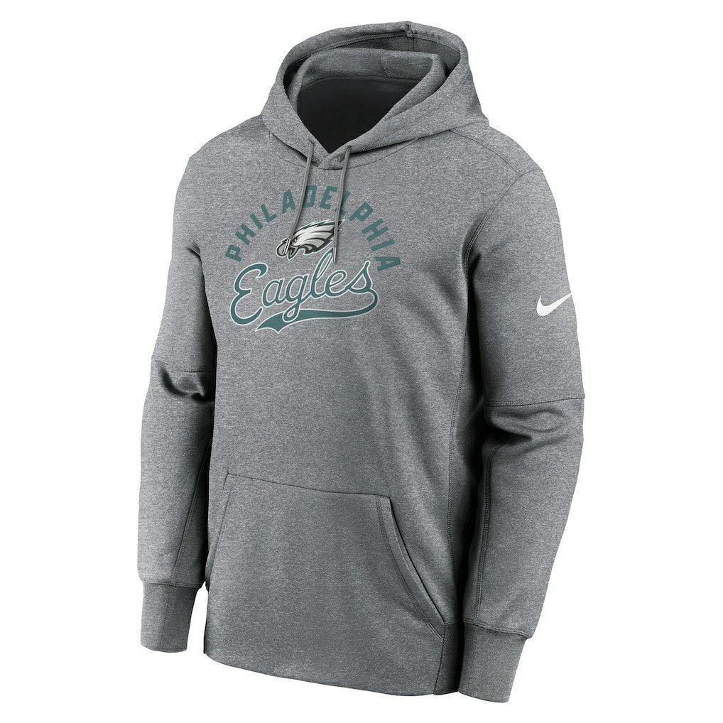 Philadelphia Eagles Performance Fleece Pullover Hoodie - Heather Gray - Nike