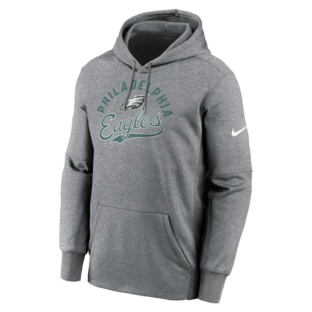 Philadelphia Eagles Performance Fleece Pullover Hoodie - Heather Gray - Nike