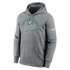 Philadelphia Eagles Performance Fleece Pullover Hoodie - Heather Gray - Nike