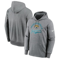 Jacksonville Jaguars Performance Fleece Pullover Hoodie - Heather Gray - Nike