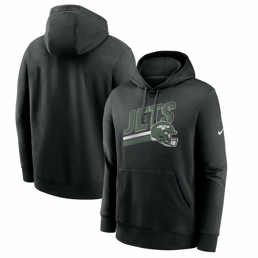 New York Jets Club Fleece Pullover Hoodie - Black - Nike