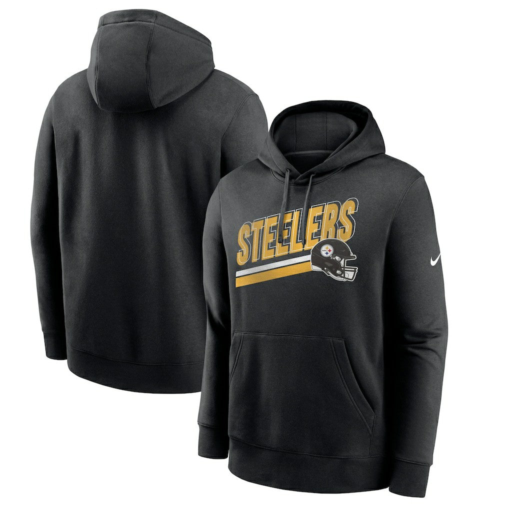 Pittsburgh Steelers Club Fleece Pullover Hoodie - Black - Nike