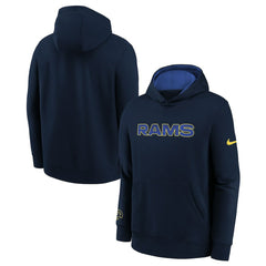 Los Angeles Rams Youth 2025 Rivalries Collection Club Hoodie - Midnight Blue - Nike