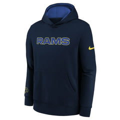 Los Angeles Rams Youth 2025 Rivalries Collection Club Hoodie - Midnight Blue - Nike