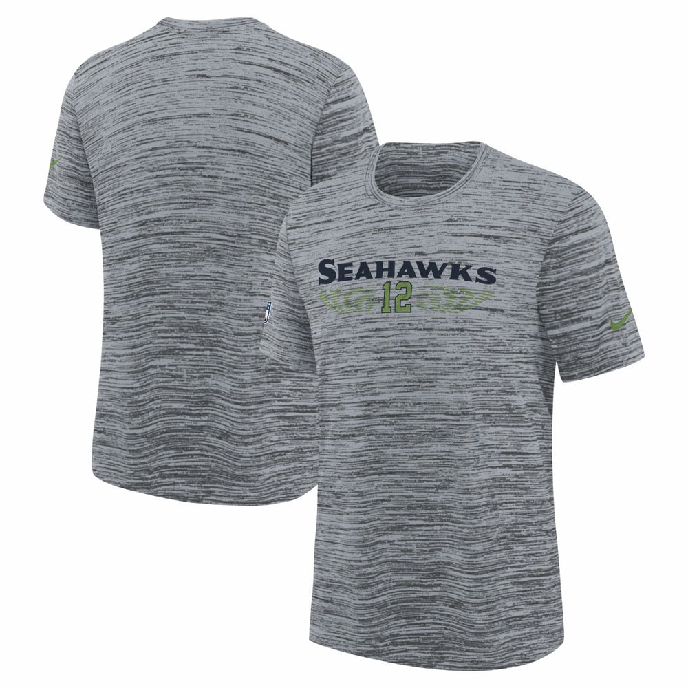 Seattle Seahawks Youth 2025 Rivalries Collection Sideline Velocity Dri-FIT T-Shirt - Wolf Gray - Nike