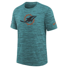 Miami Dolphins Youth 2025 Rivalries Collection Sideline Velocity Dri-FIT T-Shirt - Turbo Green - Nike
