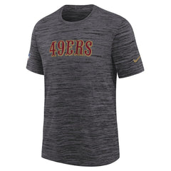 San Francisco 49ers Youth 2025 Rivalries Collection Sideline Velocity Dri-FIT T-Shirt - Heather Black - Nike
