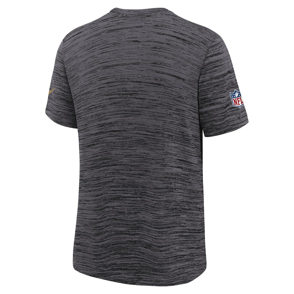 San Francisco 49ers Youth 2025 Rivalries Collection Sideline Velocity Dri-FIT T-Shirt - Heather Black - Nike
