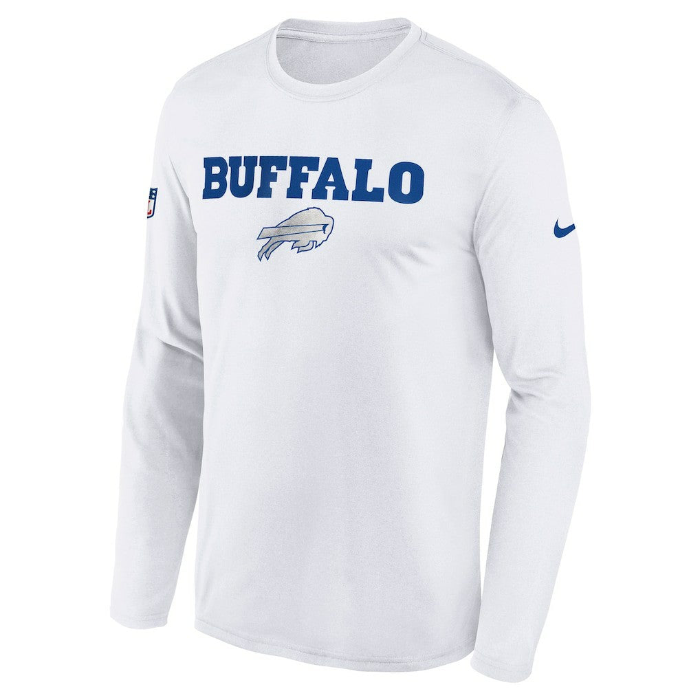 Buffalo Bills Youth 2025 Rivalries Collection Sideline Legend Dri-FIT Long Sleeve T-Shirt - White - Nike