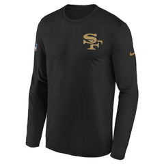 San Francisco 49ers Youth 2025 Rivalries Collection Sideline Legend Dri-FIT Long Sleeve T-Shirt - Black - Nike