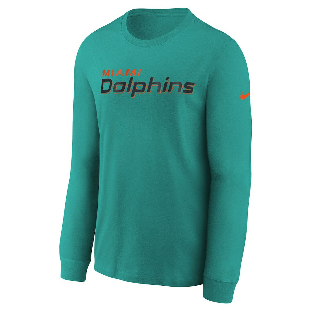 Miami Dolphins Youth 2025 Rivalries Collection Long Sleeve T-Shirt - Turbo Green - Nike