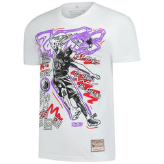 Mitchell & Ness Vince Carter Toronto Raptors Hardwood Classics Chalked Up T-Shirt White