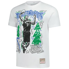 Mitchell & Ness Kevin Garnett Minnesota Timberwolves Hardwood Classics Chalked Up T-Shirt White