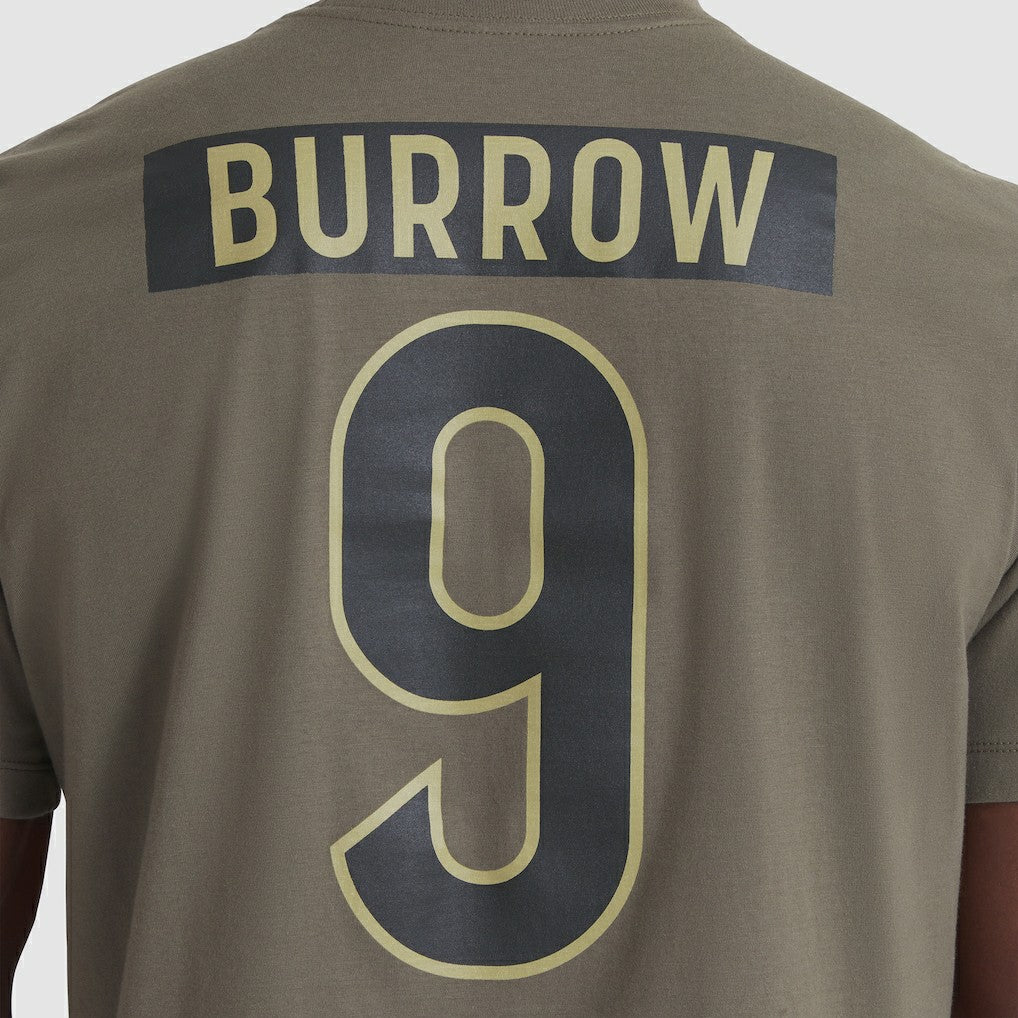 Joe Burrow Cincinnati Bengals 2025 Salute to Service Name & Number T-Shirt - Olive - Nike