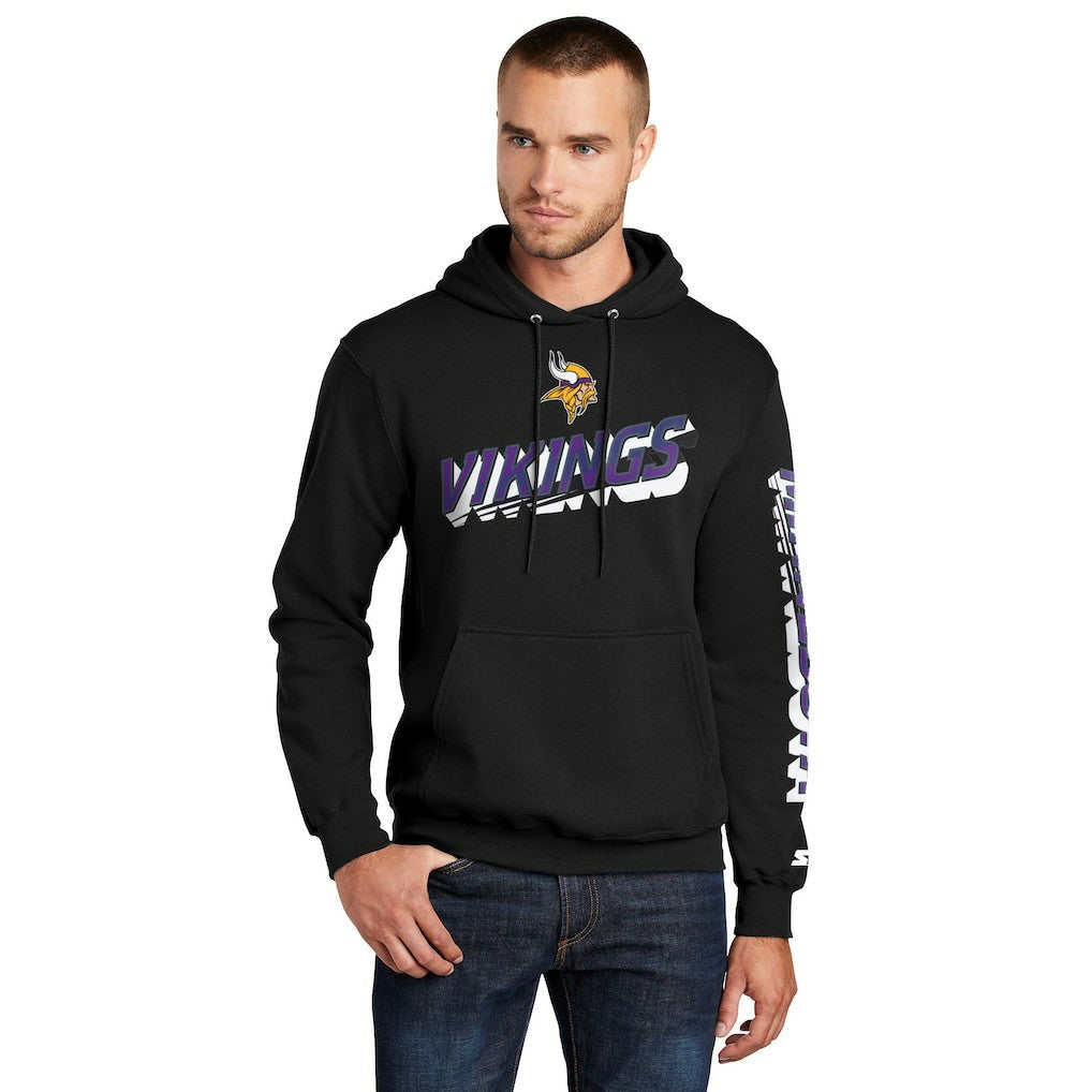Minnesota Vikings Starter Wordmark Logo Pullover Hoodie - Black - NFL
