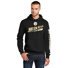 Pittsburgh Steelers Starter Wordmark Logo Pullover Hoodie - Black - NFL